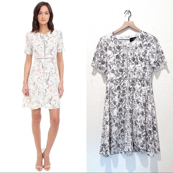 The Kooples 100% silk floral mini dress - Picture 4 of 10